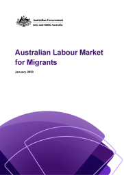 Report thumbnail with the text Australian Labour Market for Migrants - January 2023