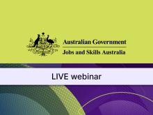 Webinar: Jobs And Skills Australia Update | Jobs And Skills Australia