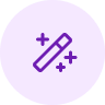 purple icon of a magic wand